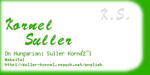 kornel suller business card